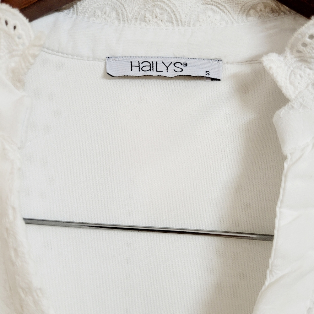 White Schiffli Embroidered Dress - Picture 9 of 12